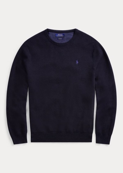 Sueter Polo Ralph Lauren Hombre Azul Marino - Cotton Crewneck - QNSMU2605